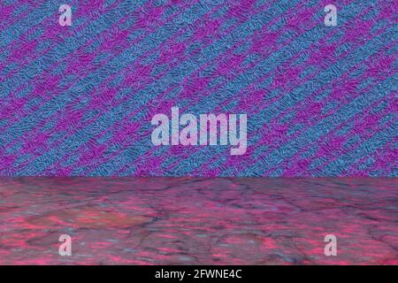 Ein abstraktes, leeres 3d-Hintergrundbild im Innenraum. Stockfoto