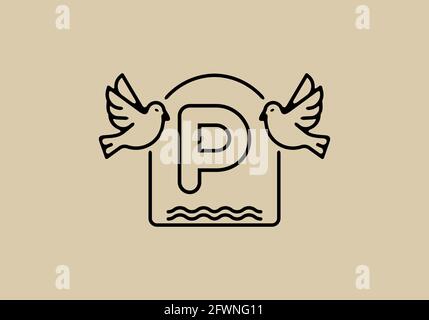 Anfängliches Alphabet Tier Logo Design Stock Vektor