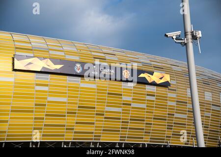 Polsat Plus Arena Danzig, Austragungsort des UEFA Europa League Finales 2021 und Heimat der Fußballmannschaft von Lechia Danzig, in Danzig, Polen. 23. Mai 2021 © Wojciech S Stockfoto