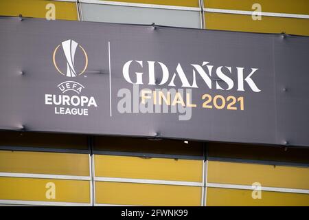 Polsat Plus Arena Danzig, Austragungsort des UEFA Europa League Finales 2021 und Heimat der Fußballmannschaft von Lechia Danzig, in Danzig, Polen. 23. Mai 2021 © Wojciech S Stockfoto