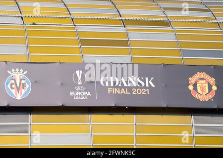 Polsat Plus Arena Danzig, Austragungsort des UEFA Europa League Finales 2021 und Heimat der Fußballmannschaft von Lechia Danzig, in Danzig, Polen. 23. Mai 2021 © Wojciech S Stockfoto