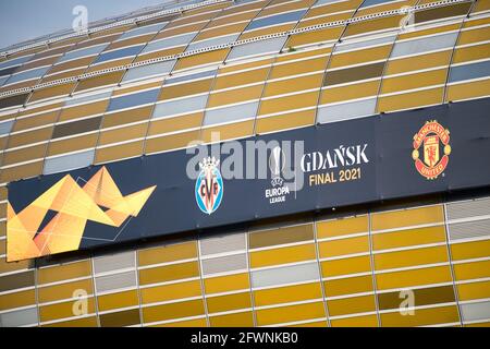 Polsat Plus Arena Danzig, Austragungsort des UEFA Europa League Finales 2021 und Heimat der Fußballmannschaft von Lechia Danzig, in Danzig, Polen. 23. Mai 2021 © Wojciech S Stockfoto