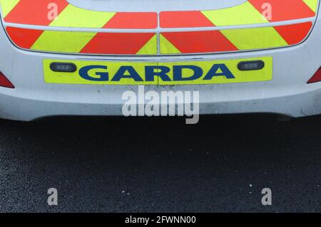 Ein Patrouillenauto Der Garda Siochana Roads Policing Unit Stockfoto