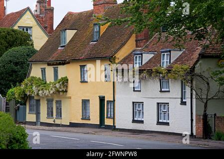 Häuser im Dorf Dedham, Essex, England Stockfoto