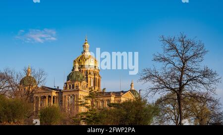 Iowa State Capitol in des Moines, Iowa Stockfoto