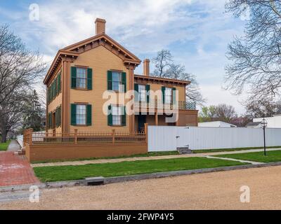 Abraham Lincoln Zuhause in Springtime in Springfield, Illinois Stockfoto