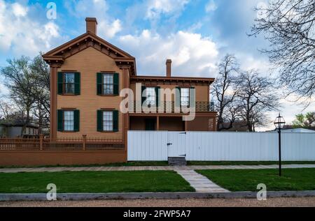 Abraham Lincoln Zuhause in Springtime in Springfield, Illinois Stockfoto