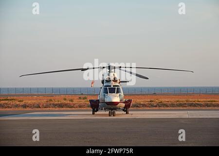 Die Fluglinie bei Dili International. Stockfoto