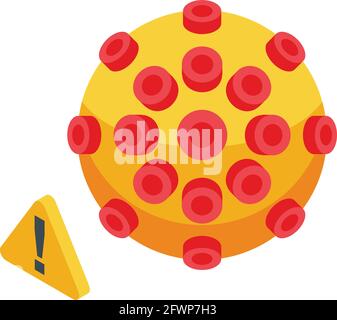 Symbol für Antibiotikaresistenz gegen Viren. Isometrisches Vektor-Symbol für Virusantibiotikaresistenz für Webdesign auf weißem Hintergrund isoliert Stock Vektor