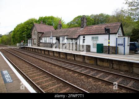 Bahnhof Kents Bank, Allithwaite, Grange-over-Sands, Cumbria. Stockfoto