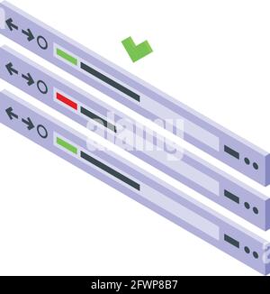 Symbol für sicheres ssl-Zertifikat. Isometrisches Vektor-Symbol für sicheres ssl-Zertifikat für Webdesign auf weißem Hintergrund isoliert Stock Vektor