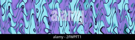 Heller mehrfarbiger Hintergrund. Blau-violettes Wellenmuster. Stockfoto