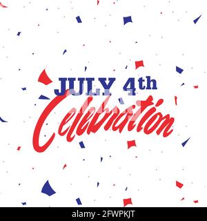 4. Juli-Fest, Hintergrund des amerikanischen Unabhängigkeitstages. Vektorgrafik Stock Vektor