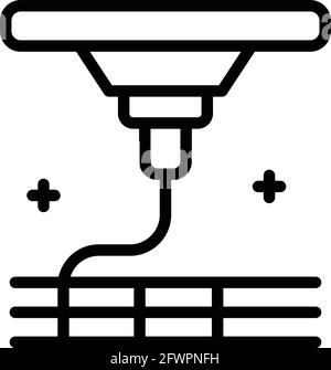 Symbol für das Bioprinting von Organismen. Skizzieren Organismus bioprinting Vektor-Symbol für Web-Design isoliert auf weißem Hintergrund Stock Vektor