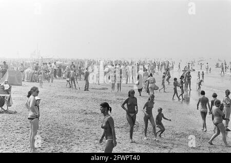 Schönes Wetter, Strand Zandvoort, 4. August 1981, Strände, Niederlande, Presseagentur des 20. Jahrhunderts, Foto, Nachrichten zum erinnern, Dokumentarfilm, historische Fotografie 1945-1990, visuelle Geschichten, Menschliche Geschichte des zwanzigsten Jahrhunderts, Momente in der Zeit festzuhalten Stockfoto