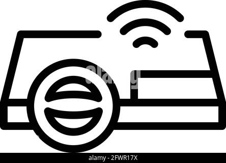 Symbol für autonomes Lenkrad. Kontur Autonomes Lenkradvektor-Symbol für Webdesign isoliert auf weißem Hintergrund Stock Vektor