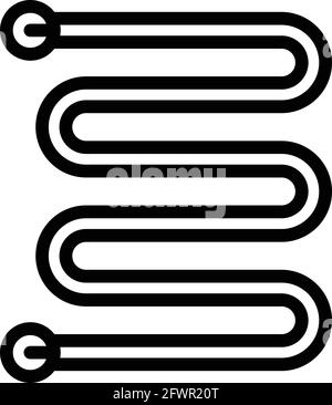 Symbol für Luftkühler. Vektorsymbol für Umriss Air Chiller für Webdesign isoliert auf weißem Hintergrund Stock Vektor