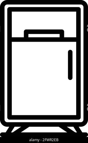 Symbol für Wartung des Kühlschranks. Vektorsymbol „Wartung Kühlschrank“ für Webdesign isoliert auf weißem Hintergrund Stock Vektor