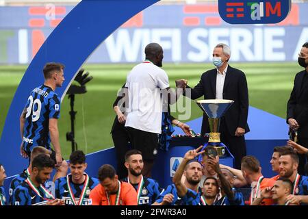 Romelu Lukaku (Inter) Während der italienischen Serie A Spiel zwischen Inter 5-1 Udinese im Giuseppe Meazza Stadion am 23. Mai 2021 in Mailand, Italien. (Foto von Maurizio Borsari/AFLO) Stockfoto