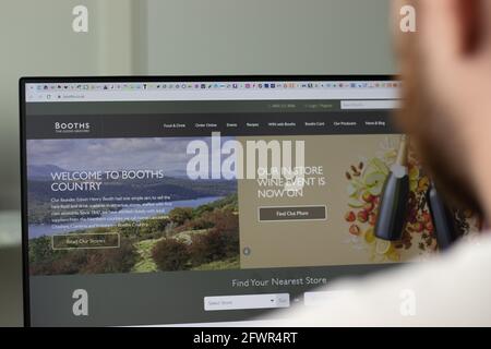 New York, USA - 1. Mai 2021: Website des Unternehmens auf dem Bildschirm, illustrative redaktionelle Darstellung Stockfoto