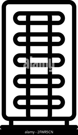 Symbol für Kühlraum. Vektorsymbol für die Umrandung des Kühlsystems für das Webdesign auf weißem Hintergrund Stock Vektor