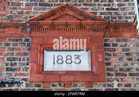 Datestone im Liverpool Pilot Office Stockfoto