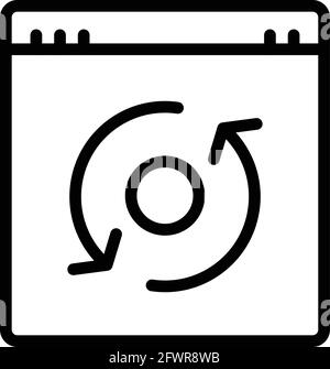 Symbol zum Aktualisieren der Webseite. Vektorsymbol für die Aktualisierung von Webseiten für Webdesigns auf weißem Hintergrund isoliert Stock Vektor