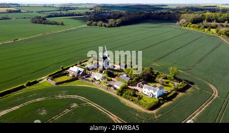 Luftaufnahme von Ripple Mill, Ringwould, Kent, Stockfoto