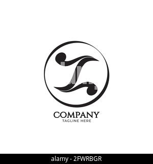 Buchstabe Z Alphabet Musik Logo Design isoliert auf weißem Hintergrund. Initial, Musical Note, Samurai, Ninja-Schrift mit Ellipsenrahmen-Logo-Konzept Stock Vektor