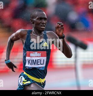 23. Mai 2021; Gateshead International Stadium, Gateshead, Tyne and Wear, England; Muller Diamond League Grand Prix Athletics, Gateshead; Kimeli aus Kenia in den Herren 5000 m. Stockfoto