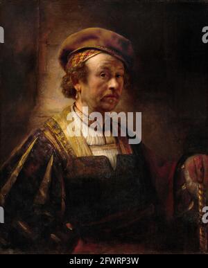 Rembrandt. Selbstporträt von Rembrandt van Rijn (1606-1669), Öl auf Leinwand, 1650 Stockfoto