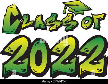 Klasse von 2022 Graffiti Stock Vektor