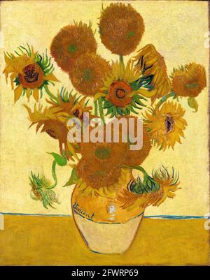 Sonnenblumen von Vincent van Gogh (1853-1890), Öl auf Leinwand, 1888 Stockfoto