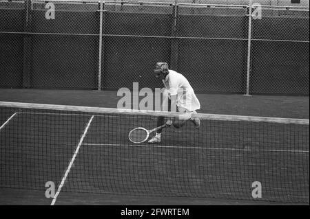 Holländische Tennismeisterschaften 1971 Scheveningen, 13. August 1971, Tennis, Niederlande, Foto der Presseagentur des 20. Jahrhunderts, Nachrichten zur Erinnerung, Dokumentation, historische Fotografie 1945-1990, visuelle Geschichten, Menschliche Geschichte des zwanzigsten Jahrhunderts, Momente in der Zeit festzuhalten Stockfoto