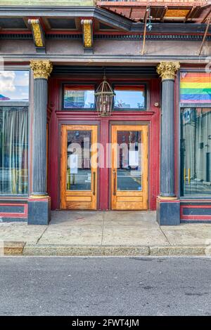 Dark Lady / 19 Snow Street / gar Bar & Nachtclub Stockfoto