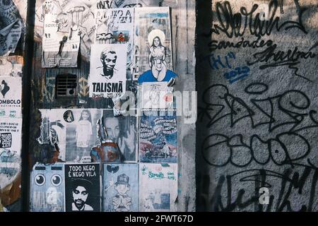 Graffiti auf Some Wall in São Paulo Stockfoto