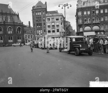 Dam tot Dam-Rennen, erster Tag, Firma Schut aus Amsterdam, 27. August 1959, Niederlande, Foto der Presseagentur des 20. Jahrhunderts, News to remember, Dokumentarfilm, historische Fotografie 1945-1990, visuelle Geschichten, Menschliche Geschichte des zwanzigsten Jahrhunderts, Momente in der Zeit festzuhalten Stockfoto