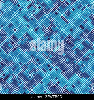 Abstrakte Vektordarstellung „Linien“. Quadratischer diagonaler Kachel geometrisches Linienmuster. Stock Vektor