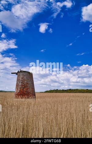 Alte Wasserpumpe Windmühle, Walberswick Sümpfe, Suffolk Stockfoto