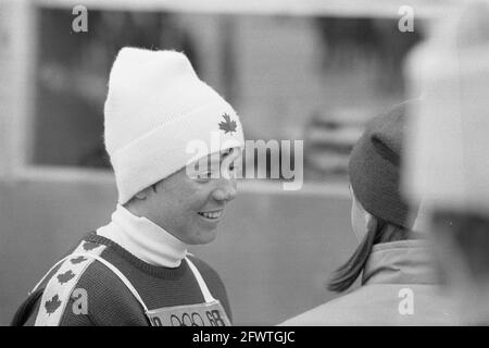 Olympische Spiele in Grenoble, Damen im Skislalom. Nancy Green (Kanada 2.), 13. Februar 1968, Skifahren, Sport, Niederlande, Presseagentur des 20. Jahrhunderts, Foto, Nachrichten zum erinnern, Dokumentarfilm, historische Fotografie 1945-1990, visuelle Geschichten, Menschliche Geschichte des zwanzigsten Jahrhunderts, Momente in der Zeit festzuhalten Stockfoto