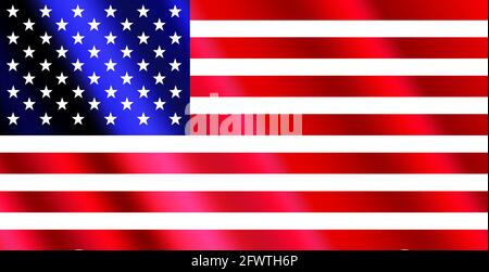 USA-Flagge. Realistische amerikanische Sterne- und Streifenflagge. Stockfoto