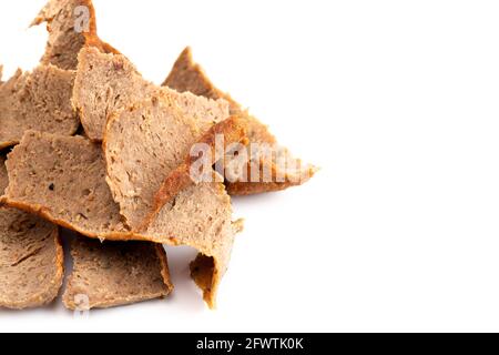 Gyrofleisch auf weißem Hintergrund isoliert Stockfoto