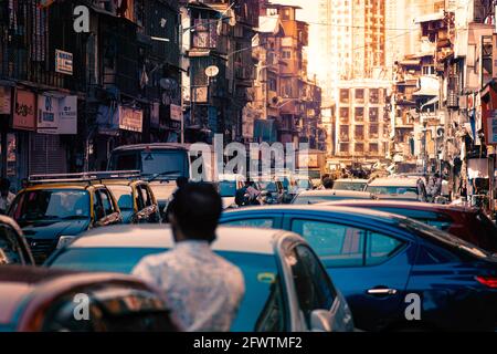 Mumbai, die Handels- und Finanzhauptstadt, hat die höchste Konzentration an Hochhäusern in Indien Stockfoto