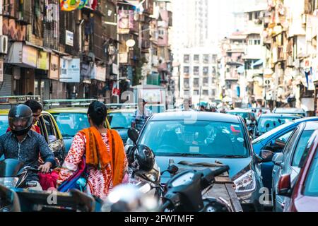 Mumbai, die Handels- und Finanzhauptstadt, hat die höchste Konzentration an Hochhäusern in Indien Stockfoto