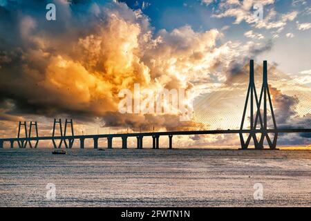 Mumbai, die Handels- und Finanzhauptstadt, hat die höchste Konzentration an Hochhäusern in Indien Stockfoto