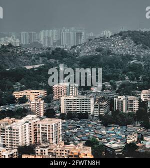 Mumbai, die Handels- und Finanzhauptstadt, hat die höchste Konzentration an Hochhäusern in Indien Stockfoto