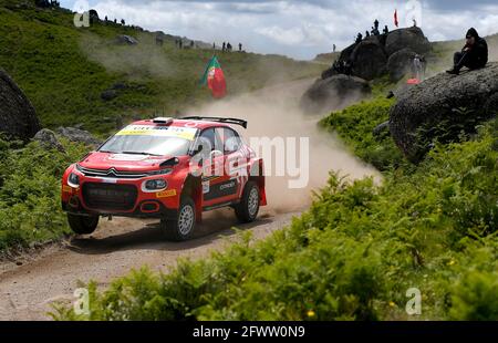 23 Mads OSTBERG (NOR) Torstein Eriksen (NOR, TRT World Rallye Team, Citroën C3, RC2 Rally2, Aktion während der Rallye Portugal 2021, 4. Lauf der FIA WRC 2021, FIA World Rally Championship, vom 20. Bis 23. Mai 2021 in Matosinhos, Portugal - Foto Paulo Maria / DPPI Stockfoto