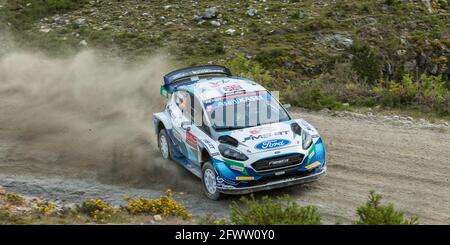 Cabeceiras, Portugal - 22. Mai 2021: 44 Gus GREENSMITH (GBR), Chris PATTERSON (IRL), M-SPORT FORD WORLD RALLY TEAM, FORD FIESTA WRC, Portugal 2021 Stockfoto