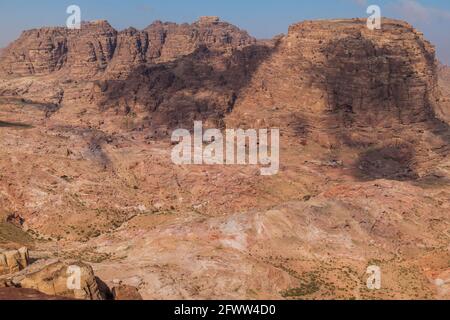 Landschaft der antiken Stadt Petra, Jordanien Stockfoto