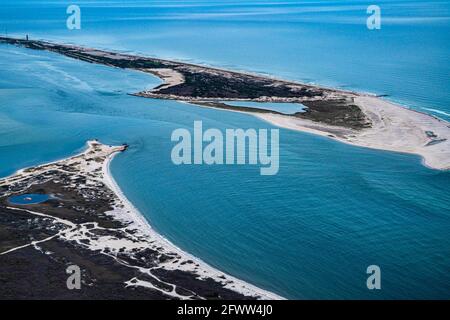 Luftaufnahme über Nassau County auf Long Island NY Stockfoto